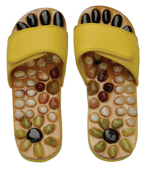 natural stone shoes- yellow